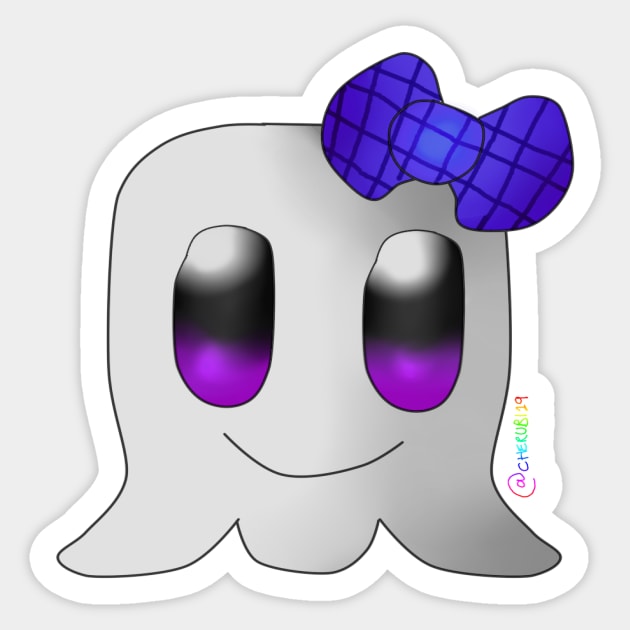 Purple Ghosts Sticker by cherubi19